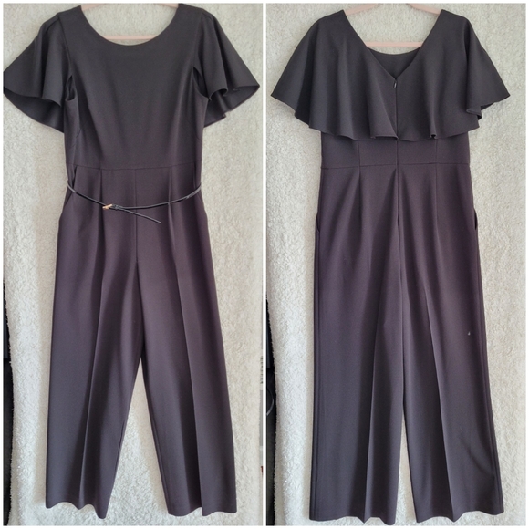Calvin Klein Pants - Calvin Klein Capelet Belted Jumpsuit with POCKETS